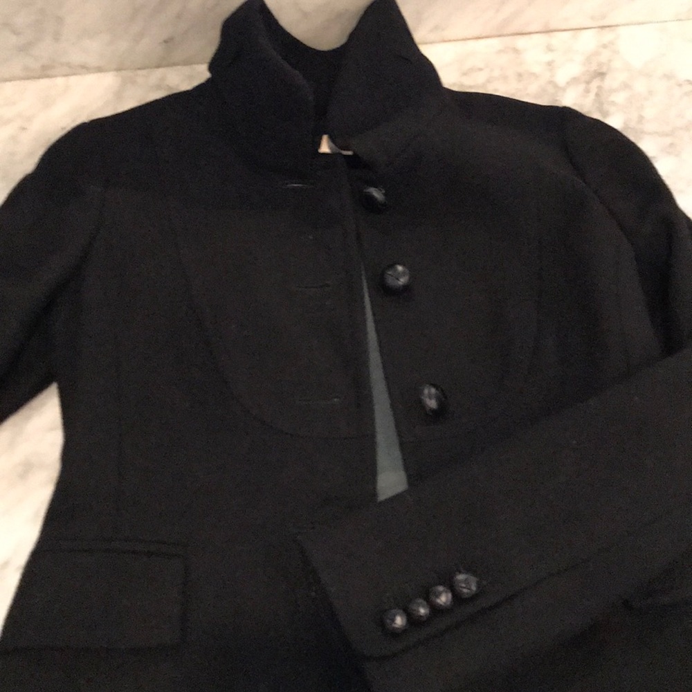 JCrew Black Herringbone Wool Blazer!
